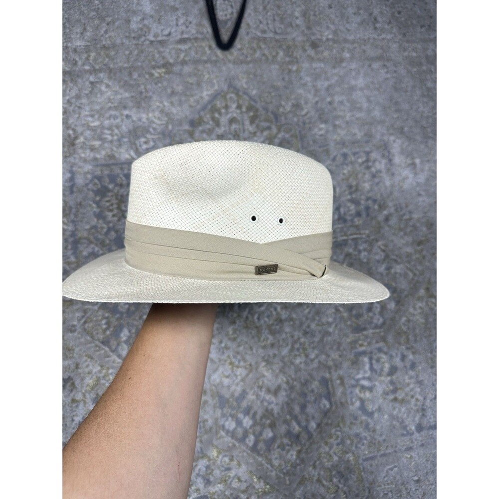 Vintage KANGOL Design Straw Safari Fedora Hat Made In USA OSFA